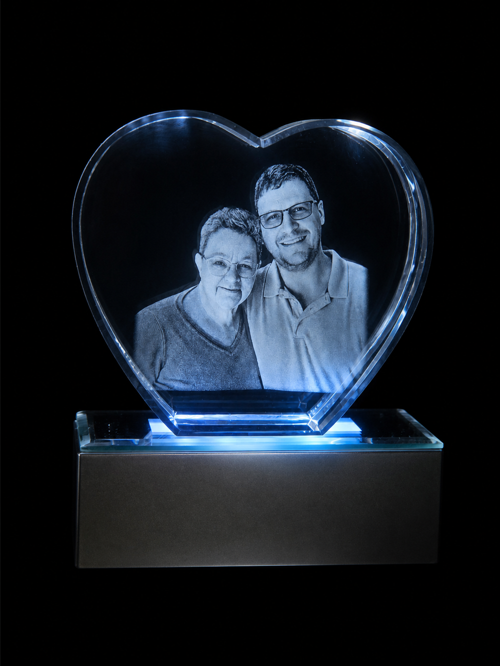 Heart Crystal Keepsake (3D Engraved Photo)