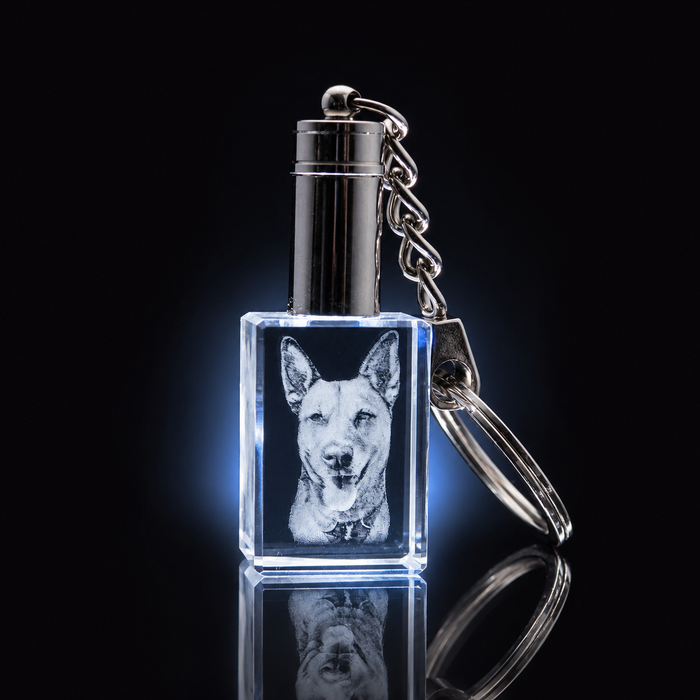 Rectangle Crystal Keychain
